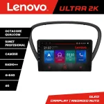 Navigație Android Peugeot 607 cu QLED, GPS, 4G, 4+64 GB și 360 Lenovo