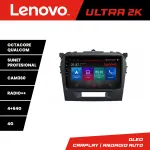 Navigație Android Lenovo pentru Suzuki Grand Vitara 2016+ cu GPS, 4G și Bluetooth