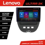 Navigație Android QLED 4GB+64GB pentru Citroen C1, Peugeot 107, Toyota Aygo