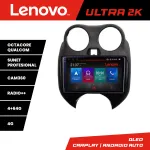 Navigatie Android Nissan Micra 2010-2014 QLED GPS 4G 4+64GB Lenovo