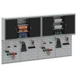 Set dulap de unelte 6 pcs Negru Oțel vopsit electrostatic GartenMobel Dekor