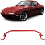 Bară de rigidizare din aluminiu roșie frontală ajustabilă în 3 piese, potrivită pentru Mazda MX5 NA NB 89-00 Performance AutoTuning