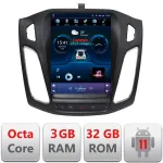 Navigație Tesla Ford Focus 3 2011-2018, 4G, CarPlay, Android Auto, 3GB+32GB