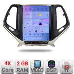 Navigatie Tesla Jeep Cherokee 2016-2020 cu GPS, CarPlay, Android Auto 2+32