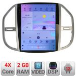 Navigație Tesla Mercedes Vito 2016+ cu GPS, CarPlay, Android Auto și 2GB+32GB