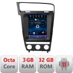 Navigatie Tesla VW Golf 7 cu GPS, 4G, CarPlay si Android Auto, 3GB+32GB