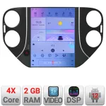 Navigație Tesla VW Tiguan 2007-2012 cu Android 12, CarPlay, GPS și 2GB RAM