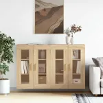 Dulapuri montate pe perete 2 buc stejar Sonoma, lemn prelucrat GartenMobel Dekor