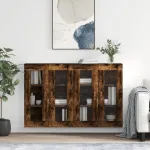 Dulapuri de perete, 2 buc., stejar afumat, lemn prelucrat GartenMobel Dekor