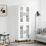 Dulap înalt, alb, 69,5x34x180 cm, lemn compozit GartenMobel Dekor