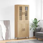 Dulap înalt, stejar sonoma, 69,5x34x180 cm, lemn compozit GartenMobel Dekor