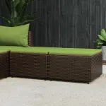 Taburete de grădină cu perne, 2 buc., maro, poliratan GartenMobel Dekor