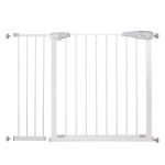 Poarta de siguranta Safety Gate pentru scari, ajustabila 104-113 cm, din otel, alba Household NewTrend