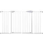 Poarta de siguranta Safety Gate pentru scari, ajustabila 132-141 cm, din otel, alba Household NewTrend