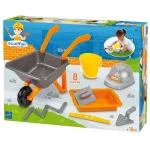 Set de santier Ecoiffier Abrick cu roaba si accesorii, 8 piese