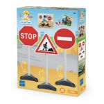 Set 3 semne de circulatie pentru copii Ecoiffier, 65 cm, multicolor