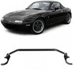 Bară de rigidizare din aluminiu neagră frontală ajustabilă în 3 piese, potrivită pentru Mazda MX-5 NA NB 1989-2000 Performance AutoTuning