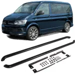 Barele laterale tuburi din oțel inoxidabil negru, potrivite pentru VW T5 T6 T6.1 cu ampatament lung Performance AutoTuning