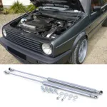 Pereche de amortizoare cromate pentru ridicarea capotei, potrivite pentru VW Golf 2 83-92 Performance AutoTuning