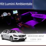 Kit lumini ambientale Mercedes E W212 2010-2015, set complet RGB cu control din telefon