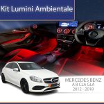 Kit lumini ambientale Mercedes W176 2012-2018, control telefon și sistem original