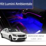 Kit lumini ambientale Mercedes W221 2007-2013, set complet RGB dedicat