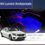 Kit lumini ambientale Mercedes W221 2007-2013, set complet RGB dedicat