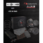 Pachet HiFi auto MX EVO cu amplificator DSP, subwoofer activ si difuzoare fata-spate