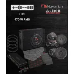 Pachet HiFi auto MX EVO cu amplificator DSP, subwoofer activ si difuzoare fata-spate