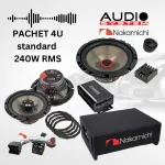 Pachet audio auto 4 uși Audio System Carbon cu amplificator și subwoofer