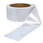 Bandă de semnalizare bandă de marcare bandă de barieră autoadezivă reflectorizantă albă 60m Performance AutoTuning