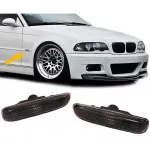 Indicatori laterali negri pereche potriviți pentru BMW Seria 3 E46 Coupe Cabriolet Sedan Touring Performance AutoTuning