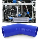 Reducer de cot din silicon pentru performanță 45° Ø 70 la 63mm albastru Performance AutoTuning