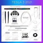 Lumini ambientale Tesla Model 3 2021 trimuri control telefon
