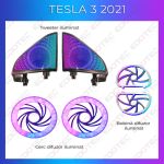 Lumini ambientale RGB pentru Tesla Model 3 2021, tweeter iluminat, control telefon