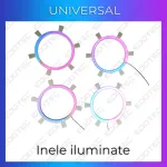 Lumini ambientale auto universale RGB, set complet cu control din telefon