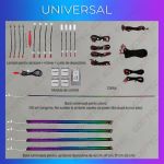 Set lumini ambientale auto universal RGB cu control din telefon sau sistem original