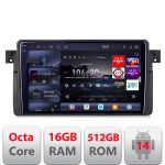 Navigatie BMW Seria 3 E46 1998-2005 QLED 2K Android 16+512GB