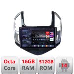 Navigație Android Chevrolet Cruze 2013+ Edotec QLED 2K, 16GB RAM, 512GB