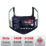 Navigație Android Chevrolet Cruze 2013+ Edotec QLED 2K, 16GB RAM, 512GB