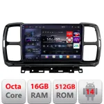 Navigație Android Citroen C5 Aircross 2017+ QLED 2K 16GB+512GB