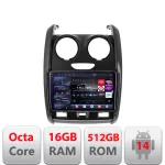Navigatie Android Dacia Duster 2012-2019 Edotec QLED 2K 16GB+512GB