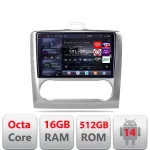 Navigatie Android Ford Focus 2 Clima Automata 2005-2010 QLED 2K 16GB+512GB