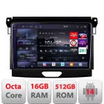 Navigatie Android Ford Ranger 2016+ Edotec QLED 2K 16GB RAM 512GB
