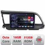 Navigatie Android Hyundai Elantra 2018+ Edotec QLED 2K 16GB RAM 512GB
