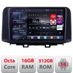 Navigatie Android Hyundai Kona 2017-2022 Edotec QLED 2K 16GB RAM 512GB