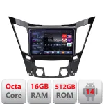 Navigație Android Hyundai Sonata 2011-2015 QLED 2K 16GB RAM 512GB 360