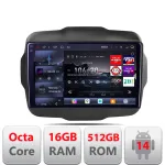 Navigație Android Jeep Renegade 2015-2020 Edotec QLED 2K 16GB+512GB