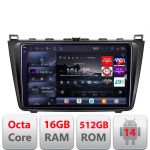 Navigație Mazda 6 2007-2011 Edotec QLED 2K Android 16GB RAM 512GB