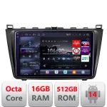 Navigație Mazda 6 2007-2011 Edotec QLED 2K Android 16GB RAM 512GB